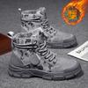 Explosões botas de algodão inverno camuflagem masculina botas tendência casual quente martin botas mais algodão deserto botas atacado