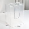 Bolsa de Mão para Janela de PVC Atacado em Estoque, Embalagem Transparente com Borda para Buquê, Bolsa para Arranjo de Flores, Caixa de Presente Floral, Floricultura