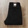 Pantalones casuales de negocios rectos para hombre, nuevos de otoño e invierno 2024, cálidos, suaves, de sarga, cintura elástica, resistentes a las arrugas, estación europea