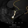 Collar Estrella de Lágrima de Moissanita Más Vendido Transfronterizo, Exquisita, Simple, Suave y Dinámica Cadena para Clavícula de Tres Piedras