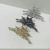 Horquilla de telaraña de Halloween con borde cruzado, horquilla de araña de aleación, horquilla de disco para la cabeza trasera, horquilla de tiburón, accesorios