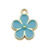 30 Flores Margaridas Gota de Óleo Azul Lago Rosa DIY Liga Acessórios para Joias Gota de Óleo Chaveiro Pingente Transfronteiriço