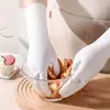 Guantes de nitrilo desechables, engrosados, duraderos y de grado alimenticio para uso en catering y cocina; impermeable, resistente al aceite y resistente a la abrasión; extra largo para lavar platos