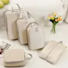 Set de cinco piezas de almacenamiento para viajes multiestilo, bolsa de almacenamiento portátil de tela Oxford con patrón de diamante impermeable