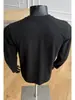 2026 HT26438 Camiseta de Manga Larga Estructurada Cuello Redondo Estampado Falso Tallas Grandes M-5X HT26713-Camiseta de Manga Larga Otoño