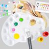 Paleta de colores de diez agujeros directa de fábrica, pigmento de gouache de acuarela, paleta de colores ovalada, suministros de pintura artística para niños