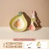 Set de tazón y plato de dibujos animados lindos, tazón para yogur, vajilla de cerámica de alto valor, tazones para el hogar, platos, tazones para sopa, tazones para ensalada, platos de cena