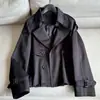 101,3kg Trench coat estilo jaqueta com gola alta e barra ajustável, caimento levemente solto, atacado N3DW86522