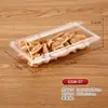 Caixa de embalagem plástica transparente para bolo de pêssego caixa de embalagem para biscoito pão bolo caixa de embalagem plástica descartável PET para confeitaria