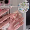Rhinestones para Unhas Artísticas de Fundo Plano Xiaohongshu 1440 Peças Tamanhos Mistos Coloridos Super Brilhantes Rhinestones Redondos Irregulares Acessórios Populares para Unhas