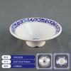 Cuenco Cerámico de Girasol Nostálgico Estilo Antiguo, Cuenco de Bambú Flor Azul y Blanco de Porcelana, Cuenco para Arroz, Cuenco para Fideos, Vajilla Retro de Granja