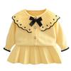 Conjunto de Suéter de Punto para Niñas 2021 Otoño e Invierno Nuevo Estilo Coreano Lazo Estrella Tesoro de Mujer Suéter Falda Conjunto de Dos Piezas