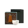 Taza de té de porcelana fina, taza de té de porcelana blanca Dehua, taza de té, taza cónica, taza de aroma, taza de calabaza, taza de té individual en caja de regalo
