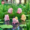 Mini-Paisagismo Pequenos Enfeites, Figuras de Animais Capivara e Pato Criativas e Fofas, Decorações para Carro e Mesa