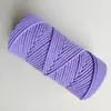 Hilo de Algodón Trenzado de Color de Núcleo de 4 mm Hecho a Mano para Tiktok, Paquete de 1 Rollo, Recomendado por Influencers para Tejido Hecho a Mano, Hilo de Algodón Delgado