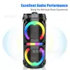 Bocina Bluetooth Satchel Dual de 4 pulgadas Transfronteriza Linterna RGB Fiesta Subwoofer Tarjeta Leka Ok Song Audio