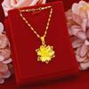 Colar Bauhinia banhado a ouro de latão Colar de ouro vietnamita de areia de ouro imitação de ouro Colar de flores da moda da Internet Celebridade do mesmo estilo