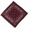 Bandana de punto poliéster turbante flor de anacardo poliéster algodón multifuncional estampado Paisley cuadrado transfronterizo