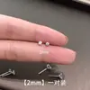 Pendientes de Plata de Ley 999 para Agujeros en las Orejas Pendientes de Diamante para Mujer Super Brillantes Pendientes Pequeños de Alta Calidad Agujeros en las Orejas Pendiente para Oreja Clavo para Hueso de la Oreja