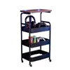 Estantería de múltiples niveles de pie Mesa auxiliar para sala de estar Estante de almacenamiento Mesa pequeña para dormitorio con cajón Mesa de café Estilo vintage Carrito pequeño