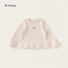 Roupa Infantil Youbao Camiseta para Meninas 2026 Primavera e Outono Elegante Renda Manga Longa Camisa Base Roupa de Primavera Top para Meninas