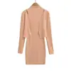 Conjunto de Dos Piezas Cardigan con Vestido Elástico Delgado sin Mangas Coreano para Mujer Elegante Sexy Ajustado al Cuerpo Conjunto de Falda Corta