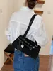 Elegante bolsa de ombro retrô para mulheres, nova bolsa de mão da moda 2026, bolsa baguette de ombro de grande capacidade para o dia a dia