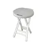 Taburete plegable de plástico, portátil para uso doméstico, taburete pequeño para adultos, taburete alto para exteriores, taburete redondo simple engrosado, silla para dormitorio