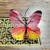 Flores Artificiales de Mariposa Pequeña de Tela Colorida, Accesorios para Tocados Estilo Antiguo, Paquete de Materiales para Pasador DIY, Adornos Florales para Fotografía