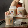 Taza Desechable Cuadrada para Gelatina Taza para Té de Leche Taza para Bebidas Frías y Calientes Taza Transparente de PP Moldeada por Inyección 400ml Taza para Té de Frutas con