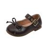 Zapatos de Cuero de Moda para Niñas Otoño 2025 Nuevos Zapatos de Princesa de Boca Baja para Niños Suela Suave Zapatos de Cuero de Suela Suave para Bebé Negros