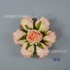 Floco de Neve Rosa Flor Pequena Vintage Rosa com Borda Queimada Simulada Dia dos Namorados Casamento Caixa de Açúcar Arranjo de Flores Decoração DIY