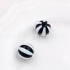 Cuentas Divertidas de Doble Color para Niños 12mm/16mm Cuentas Rayadas de Sandía Acrílicas Cuentas para Joyería de Oreja Hecha a Mano DIY Cadena de Teléfono Móvil