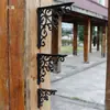 Barandilla de Puerta de Hierro Forjado Soporte de Ángulo Recto de Hierro Fundido Retro Soporte de Estante Triangular Estante de Esquina para Almacenamiento de Cocina Soporte para Estante
