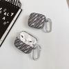 Funda para Auriculares con Patrón de Cebra de Celebridad de Internet Transfronteriza Adecuada para AirPods 4 Funda Protectora Funda Suave de Silicona Cubierta para Auriculares Apple