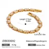 Pulsera Clásica y Silenciosa de Acero Inoxidable con Pedrería, No se Desvanece, Lujo Ligero, Joyería Transfronteriza de Alta Gama, Diseño de Nicho