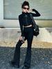 Traje para Niñas Primavera y Otoño 2025 Nuevo Popular en Línea para Niños Estilo Extranjero Vestido de Otoño Pantalones de Bocina para Niños Grandes Conjunto de Dos Piezas para Comercio Exterior