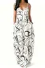 Vestido de Playa Hawaiano 2026 con Estampado de Plantas, Holgado y Sexy con Tirantes Finos Vestido Largo de Vacaciones para Mujer con Bolsillos
