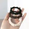 Corea del Sur Dongdaemun con anillo de pelo de intestino delgado arrugado, goma para coleta de color, banda de goma para coleta alta elástica, anillo para el pelo base, mujer