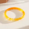 Pulsera Ancha Geométrica de Resina de Colores con Diseño de Rombos, Estilo Transfronterizo Europeo y Americano, Diseño de Nicho, Lujo Ligero y Sensación de Alta Gama