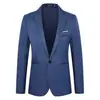 Chaqueta de traje de primavera para hombre, informal, combinable, coreana, de un solo pecho, de un solo color, pequeña, para hombre.