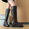 ¡La cara del programa~! Botas de Caballero con Tacón Grueso Delgado y Punta Redonda para Mujer 2026 Otoño/Invierno Nuevas Botas Altas Largas Hasta la Rodilla