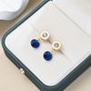 Pendientes de circonita con colgante de diamante y copa retro de moda europea y americana, pendientes sencillos de temperamento a la moda, pendientes de nicho que combinan con todo.