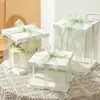 Flor de organza de 4 cm para envolver regalos, cinta de tul transparente de gasa, fabricante, en stock, cinta de Navidad