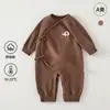 Enterizo con Lazos para Bebé de 0 a 6 Meses Tipo A Pijamas de Bebé para Primavera y Otoño Ropa de una Pieza Ropa de Bebé Mariposa Ropa Estilo Monje