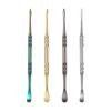 Pipa Cuchara de Pasta de Tabaco de Acero Inoxidable Soporte para Cigarrillos Cuchara para Excavar Aceite de Tabaco Herramienta de Limpieza Talla de Vela Palo de Talla de Doble Cabeza Cuchara para Pasta de Tabaco