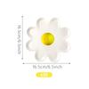Girasol Blanco Manchado Estampado en Caliente Vajilla Desechable Plato de Papel con Forma Especial Servilleta de Papel Vaso de Papel Set de Decoración para Suministros de Fiesta