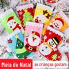 Presente de Natal Jardim de Infância de Natal DIY Meias Artesanais Presente Personalizado para Crianças Estudante Prêmio Criativo dos Desenhos Animados