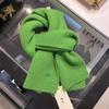 Estilo coreano lã pura malha lã cor sólida cachecol feminino inverno engrossado quente all-match alto nível à prova de frio pescoço moda