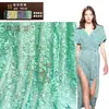 Estação Europeia Vestido Feminino Moda Bordado Estéreo Franja Contas Tecido Lantejoulas Tecido com Contas